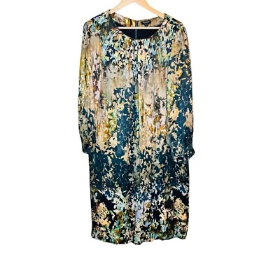 Worth New York Womens Floral Sheath Dress Size 16 Abstract Watercolor Career - Image 1 of 4