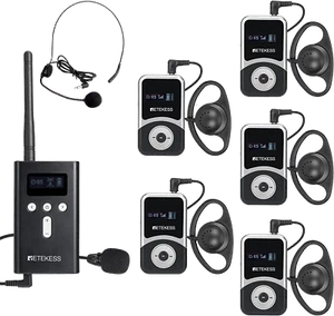 Sistema de guía turístico inalámbrico de actualización Retekess T130S (1 transmisor 5 receptores) - Imagen 1 de 17