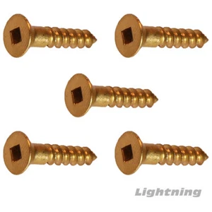 #6 x 3/4" Brass Wood Screws Square Drive, Flat Head Countersunk Qty 1000 - Picture 1 of 1
