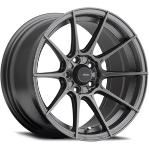 15x8 +25 Advanti Racing Storm S1 4x100 Matte Grey Wheels (Set of 4) - Picture 1 of 2