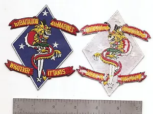 #108 USMC 1ST BN. 4TH MARINES PATCH - Picture 1 of 1