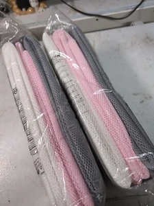 Vannerna Curtain Panels 2 packs Gray/Pink/White 47x118 NEW - Picture 1 of 6