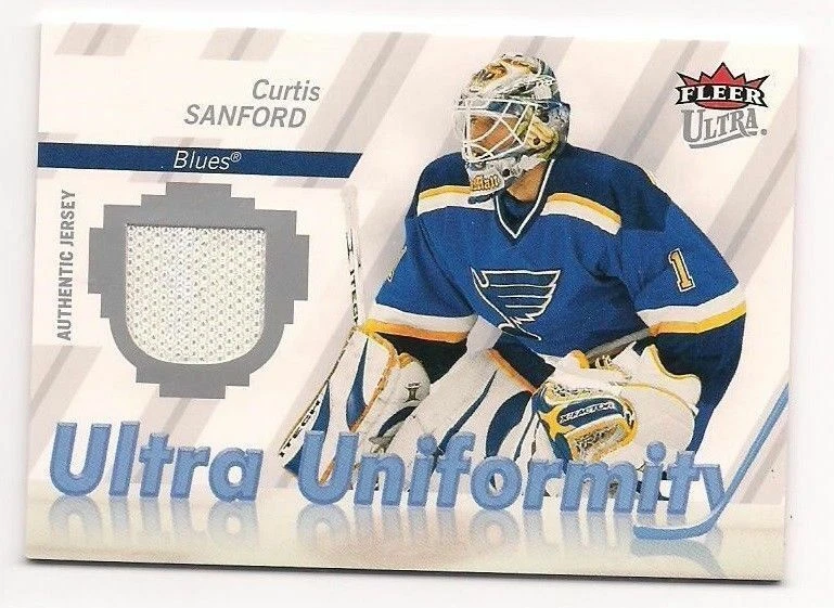 Curtis Sanford 07-08 Fleer Ultra - Ultra Uniformity Game Worn Jersey - Image 1 of 1