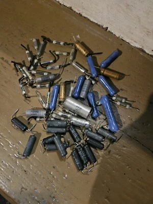 54 VINTAGE USED WESTERN ELECTRIC VARIOUS RESISTOR PULLS DIY AMP STEREO - Image 1 of 4