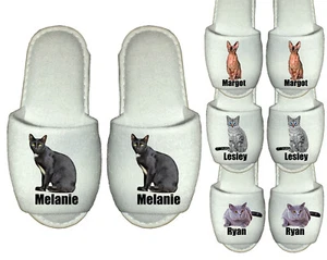 Pantuflas personalizadas para gato - gatito atigrado moggy azul británico esfinge muñeca trapo jengibre - Imagen 1 de 6