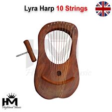 Lyra Harp 10 Strings Rosewood Folk Musical Instruments With Carrying Bag