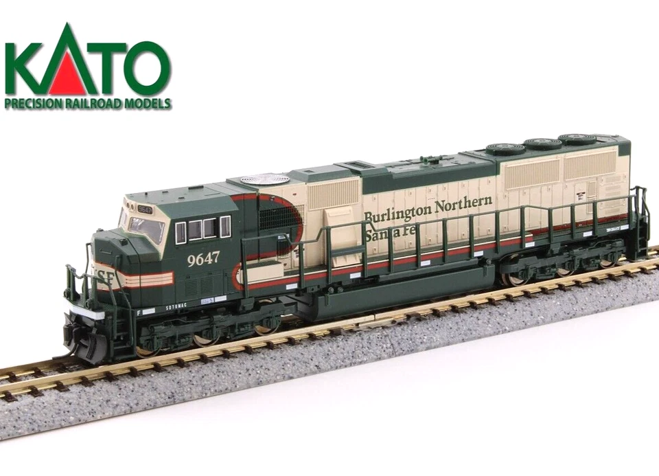 Kato N Scale ~ SD70MAC BNSF Burlington #9647 ~ DC DCC ESU Sound ~ 176-6503-S - Image 1 of 1