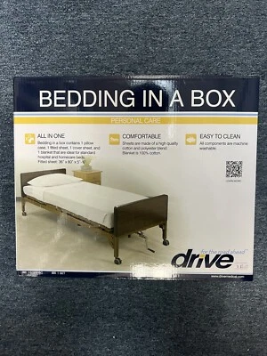 Постельное белье в коробке от Drive - новый - больничная кровать стандарт - все в одном комплект кроватей - Изображение 1 из 3