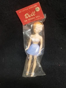 Vintage "My Little Darling The Teenage Doll" Skirt Bra Heels Dimestore Toy - Picture 1 of 8