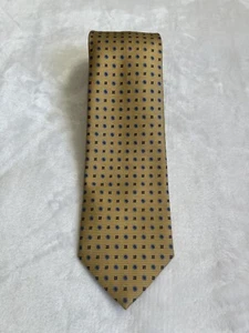 Brooks Brothers 346 Necktie Gold Yellow Geometric Silk Made In USA - Picture 1 of 11