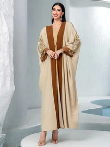 Dubai Women Open Abaya Cardigan Long Robes Evening Kimono Ramadan Turkey Dresses - Bild 1 von 18