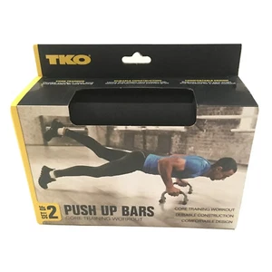 TKO Core Entrenamiento Entrenamiento Ejercicio Barras Push Up Set de 2 - Imagen 1 de 2