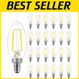 Energy-Saving 24-Pack B10 LED Candelabra Bulbs, Dimmable for Chandelier Use - Picture 1 of 9