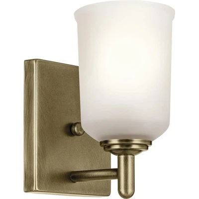 Aplique de pared de latón natural Kichler Lighting 455572NBR Shailene Foto 1 de 4