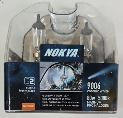 Nokya 9006 Cosmic White Headlight Bulbs 80w 5000k Magnum Pro Halogen (2PC) - Image 1 of 4