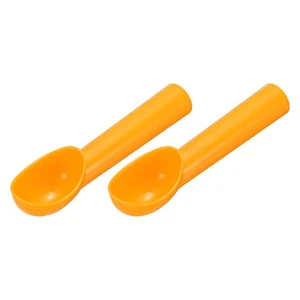 2pcs Plastic Ice Cream Scoops, Fruit Spoons Watermelon Scooper Orange - Picture 1 of 6