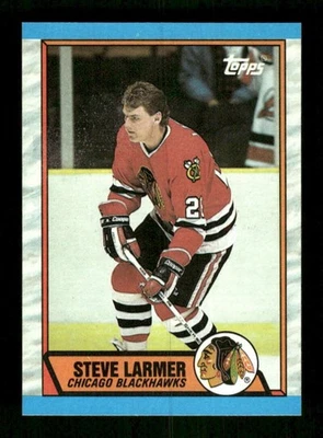 1989-90 Topps #179 Steve Larmer NM Near Mint Blackhawks BXCP54 - Image 1 of 2