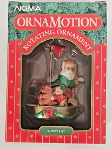 NOMA Ornamotion Santa's List rotierender Weihnachtsschmuck 1989 Box OHNE MOTOR - Bild 1 von 11