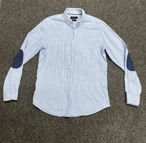Massimo Dutti Shirt Mens Medium Blue Finest Fabric Button Up Long Sleeve - Picture 1 of 9