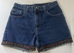 Jordache Jean Shorts With Lace Embroidery  Girls Size 14 Nice! - Picture 1 of 6