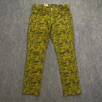Levi’s 511 Tropical Banana Tree Slim Fit Denim Jeans Adult 34x32 * IRREGULAR - Image 1 of 4
