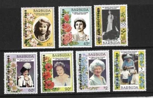 BARBUDA, 1985 85TH BIRTHDAY OF THE QUEEN MOTHER, SG 809-815 MNH, CAT £7 - Picture 1 of 1