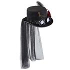 Steampunk Top Hat Gothic Vintage Head Gear Party Flower Feather Decorative