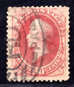 US 1870 NINETY CENT PERF 4 SCOTT #155 PITTSBURGH, PA. REGISTERED CANCEL - Picture 1 of 2