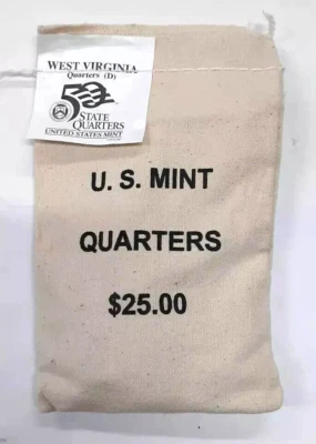 2005 D - West Virginia State Quarters Original Mint Sewn Bag- Unopened Box QN4 - Image 1 of 2