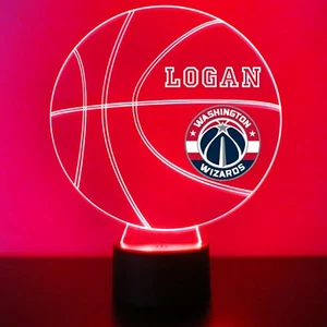 Lámpara de ventilador deportivo LED de baloncesto Washington Wizards iluminada, personalizada gratuita - Imagen 1 de 11