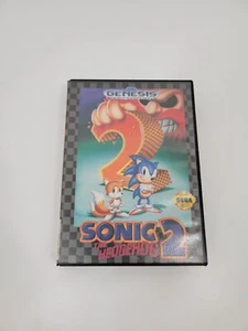 Sonic the Hedgehog 2 Sega Genesis 1991 Game And Case - Picture 1 of 5