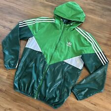 Super Rare Adidas Originals Jacket Windbreaker Glanz Cal Surf Gray YL Men  Small