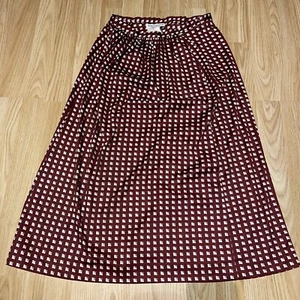 Windsmoor Ladies Skirt Modal Zip Up 26” Waist Dark Red Vintage Clothing Size 6-8 - Picture 1 of 8