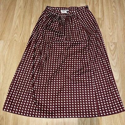 Windsmoor Ladies Skirt Modal Zip Up 26” Waist Dark Red Vintage Clothing Size 6-8 - Image 1 of 4