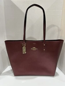 Coach Town Tote Computer Bag Metallic Wine F79983 - Picture 1 of 9