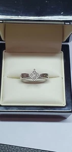 Diamond Engagement Ring White Gold Hallmarked Gorgeous β Sale Know onβ - Picture 1 of 4
