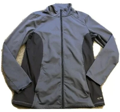 Jaqueta C9 CHAMPION M L cinza elástica atlética corrida bolsos lounge esportivo - Imagem 1 de 2