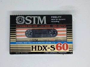 STM FIDELITY HDX-S 60 CASSETTE RECORDING TAPE - TYPE 1 - SEALED - Picture 1 of 3