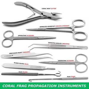 KIT HÁGALO USTED MISMO PARA HERRAMIENTAS DE ACERO INOXIDABLE ARRECIFE PROPAGACIÓN FRAG CORAL VIVO JUEGO DE 9 PIEZAS - Imagen 1 de 8