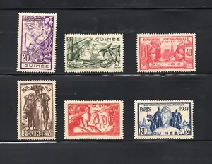 S0635 Guinea Francesa 1937 París Expo 6v. MVLH - Imagen 1 de 1