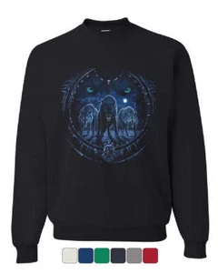 Wolf Pack Sweatshirt Spirit Animal Claws and Fangs Wild Animals Sweater - Picture 1 of 3