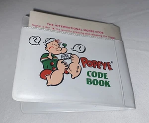 Rare Vintage Popeye Vinyl Code Book Toy Wallet with Secret Code Card - Picture 1 of 6