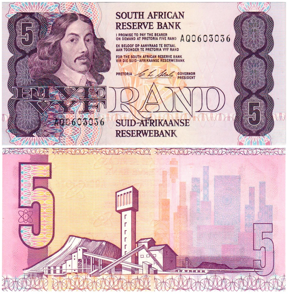 South Africa 5 Rand P#119e (1978-94) Suid-Afrikaanse Reserwebank UNC - Image 1 of 1