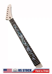 Guitar Neck 22 Fret 24.75inch Mahogany Rosewood Fretboard Dragon Inlay Bolt On - Picture 1 of 4