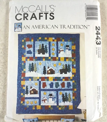 McCall's Crafts Pattern 2443 Vintage 1999 QUILT Mantle Cover Pillows Stocking - Image 1 of 3