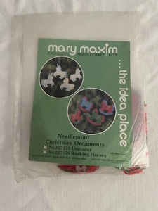 Vintage Mary Maxim Exclusive Needlecraft Rocking Horses Christmas Ornaments NIP - Picture 1 of 5