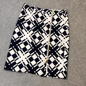 - Gonna a matita geometrica Talbots bianca e nera con zip frontale US 10P - Foto 1 di 3