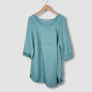 Soft Surroundings Blue Metallic Pullover Knit Tunic Sweater Women's 2X - Picture 1 of 10