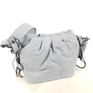 Dorothee Schumacher Tasche Blau Leder Soft Contrast Pouch Bag Schultertasche - Picture 1 of 10