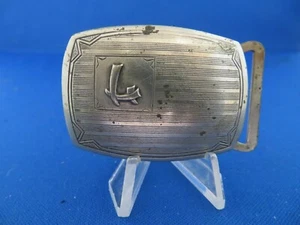 Vintage Art Deco Sterling Silver Belt Buckle - Picture 1 of 3